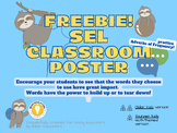 SEL POWER OF WORDS Classroom Wall Poster + Adverbs of Freq
