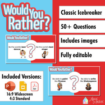 'Would You Rather?' Game Ice-Breaker | Back To School | With Engaging ...