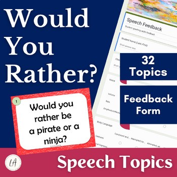 Preview of Would You Rather Writing Prompts - Speech and Debate Persuasive Speech Topics