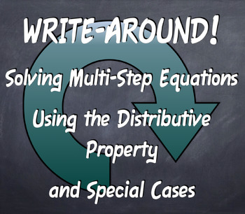 Preview of "Write-Around" Solving Multi-Step Equations Distributive Property Special Cases