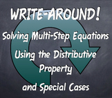 "Write-Around" Solving Multi-Step Equations Distributive P