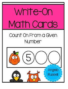 Preview of  Write-On Math Cards K.CC.A.2 - Fall