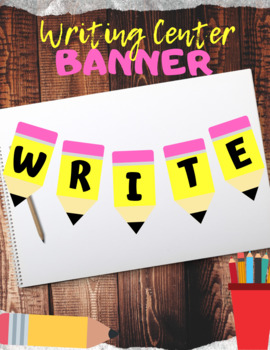 Preview of "Write" Pencil Writing Center Banner