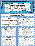 *Write and Wipe* - Daily Warmups - Kindergarten Series