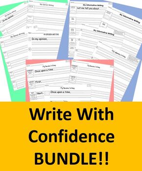 Preview of "Write with Confidence" Writing Outlines!