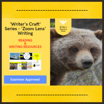 Preview of 'Writer's Craft' Series - 'Zoom Lens' Writing (Includes FREE 'Writing Mat')