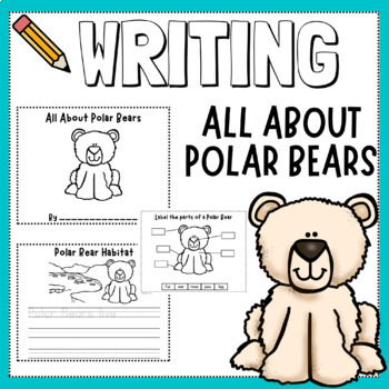 Preview of ✏️Writing Nonfiction Book All About Polar Bears-Arctic Animals-Graphic Organizer