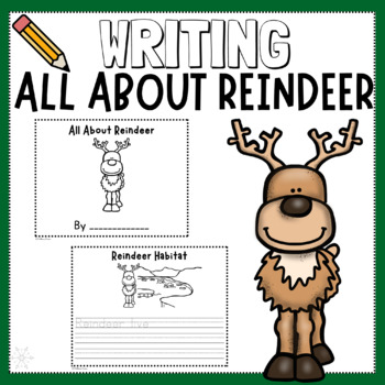 Preview of ✏️Writing Nonfiction Book All About Reindeer -Arctic Animals -Graphic Organizers