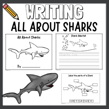 Preview of ✏️Writing Nonfiction Book All About Sharks- Ocean Animals - Graphic Organizers