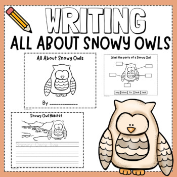 Preview of ✏️Writing Nonfiction Book All About Snowy Owls-Arctic Animals-Graphic Organizers