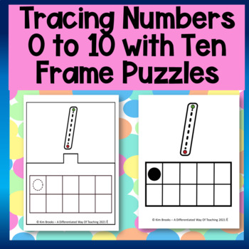 Preview of Matching Quantity and Writing Numbers to 10 Ten Frame Puzzles