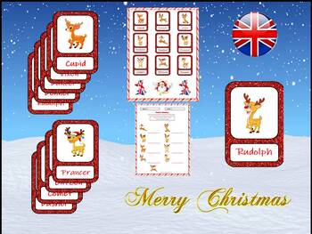 Preview of **Xmas Special** Flash Cards: Santas Reindeer.