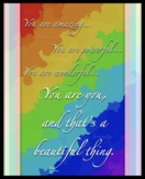 "You Are You" Poster for LGBTQ+ Pride