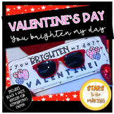 You Brighten My Day Sunglasses Valentines Day Tags Student Gifts