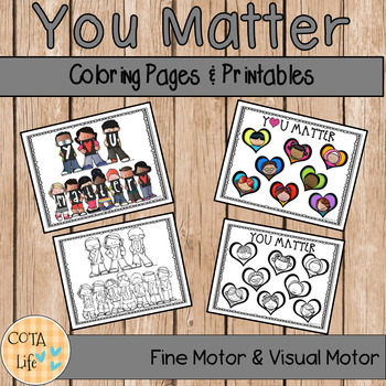Preview of "You Matter" Coloring Pages and Printables
