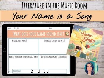 Preview of "Your Name is a Song" Read Aloud, Rhythm Composing | Inclusive Music Lesson