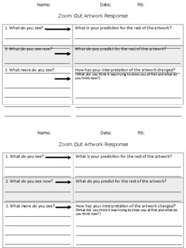 visual literacy worksheet teaching resources teachers pay teachers