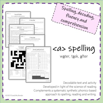 Preview of 'a' grapheme pack - spelling, decoding, fluency and comprehension pack