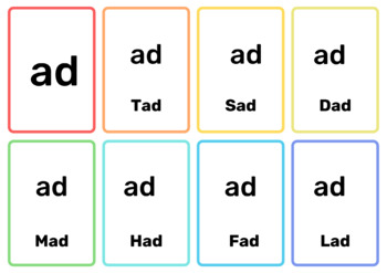 Preview of "ad" Flashcards