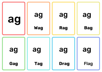 Preview of "ag" Flash cards