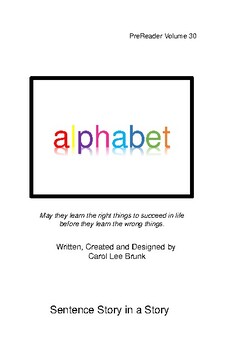 Preview of 'alphabet' Volume 30 PreReader Book