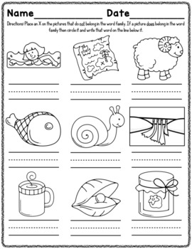 -am Word Family Worksheets by Red Headed Teacher | TpT