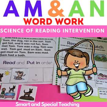 Preview of -am & -an glued sounds Orton Gillingham Level 1 Unit 5 RTI