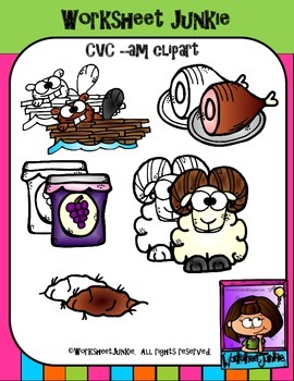 Preview of -am word family clipart
