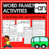 -an Word Family and Rhyming Activities—{No Prep!}