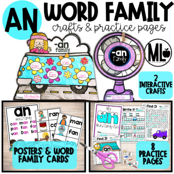 Preview of -an word family craftivity (CVC-Short a)