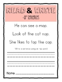 -ap Word Family : Read and Write Sentences