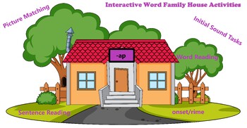 Preview of -ap word family activities (interactive & printable versions!)