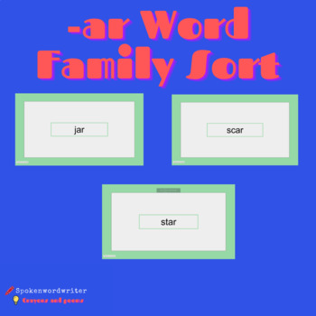 Preview of -ar Word Family Sort