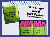 -ar- & -are Word Sort Folder
