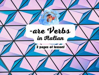 Preview of Learn 21 Popular -are Verbs in Italian