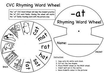 teach child how to read phonics word wheel