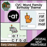 -at Word Family CVC | Fun Birthday Theme (Digital and Inte