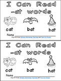 -at Word Family Emergent Reader Kindergarten with Pocket C