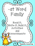 -at Word Family Packet, Read it, Build it, Write it Activi