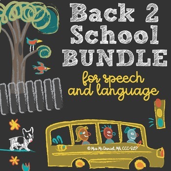 Preview of Back to School BUNDLE for Speech & Language Therapy
