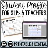 Get to Know Me forms for Back to School- Student Profile f