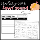 /aw/ Sound Spelling Sort