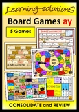 'ay' Board Games - 5 Different Games for CONSOLIDATION or REVIEW