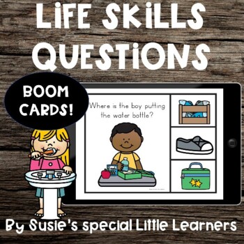 Preview of BOOM LIFE SKILLS QUESTIONS EARLY CHILDHOOD SPECIAL ED & SPEECH THERAPY