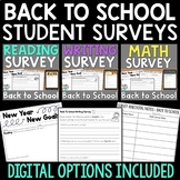 Back to School Student Interest Surveys BUNDLE | Reading, 