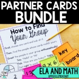 Partner Cards BUNDLE Language Arts and Math