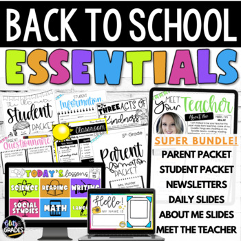 Classroom Teacher Essentials  Back to School Essentials Bundle Digital &  Print