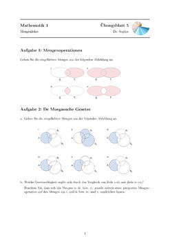 Preview of Übungsblatt #05 Mathematik 1: Mengenlehre