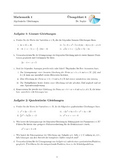 Übungsblatt #06 Mathematik 1: Algebraische Gleichungen