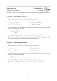 Übungsblatt #07 Mathematik 1: Nichtlineare Gleichungen
